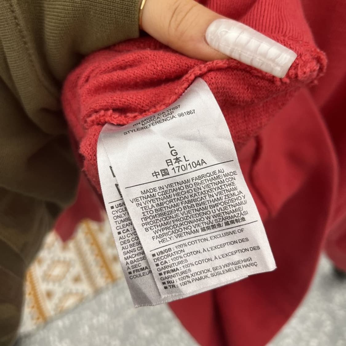 갭 레트로 00's Y2K 빈티지 코랄핑크 후드티 L C10741 상품이미지6