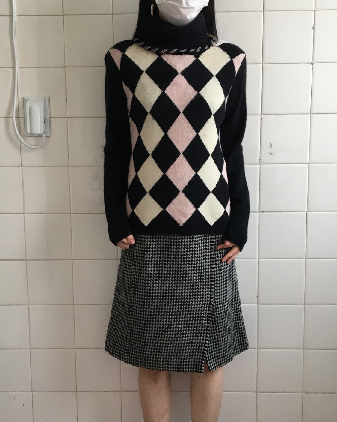 Argyle pattern knit 상품이미지1