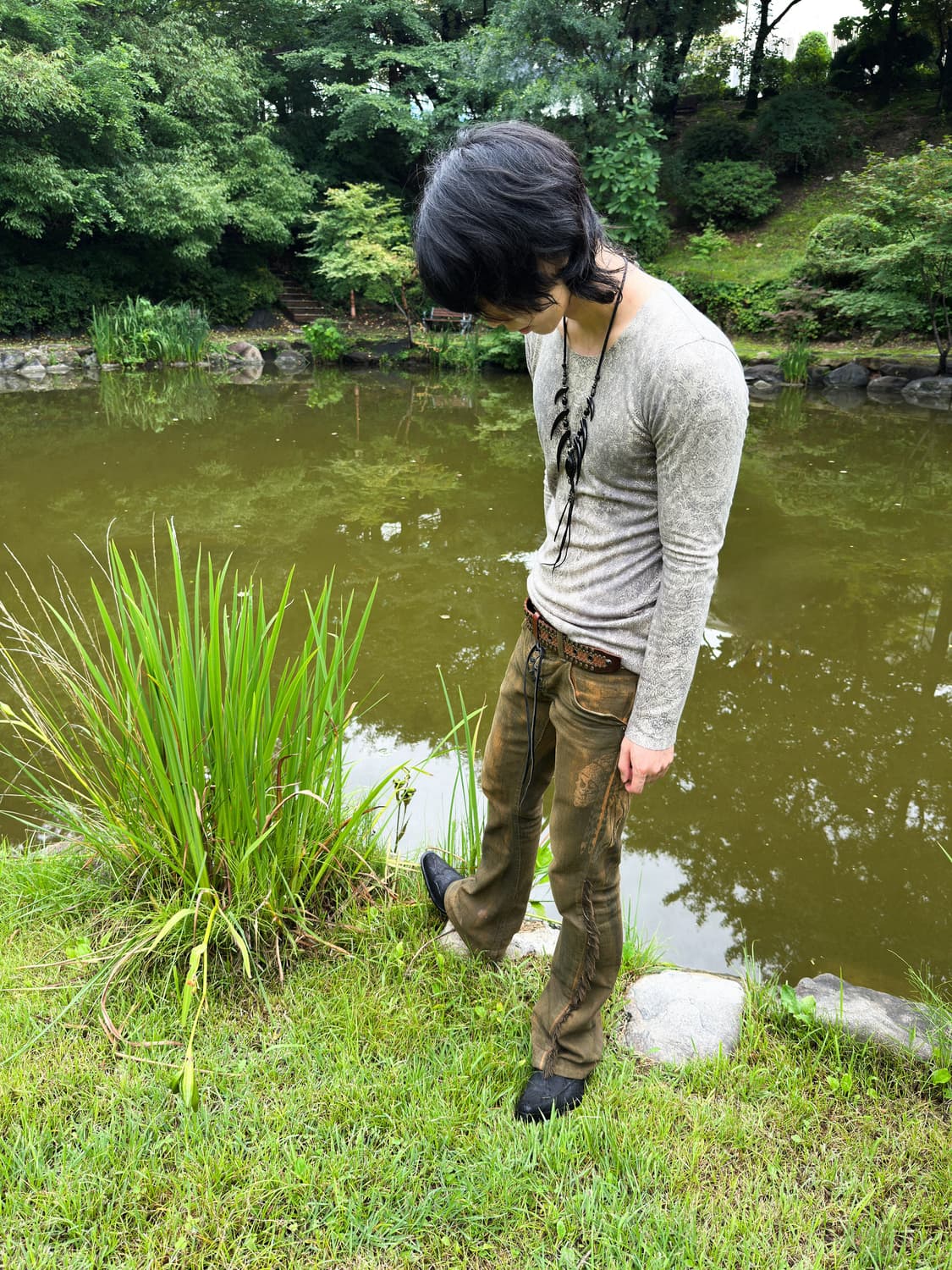 “GOA” Python Long Sleeve Top Cut Saw 상품이미지6