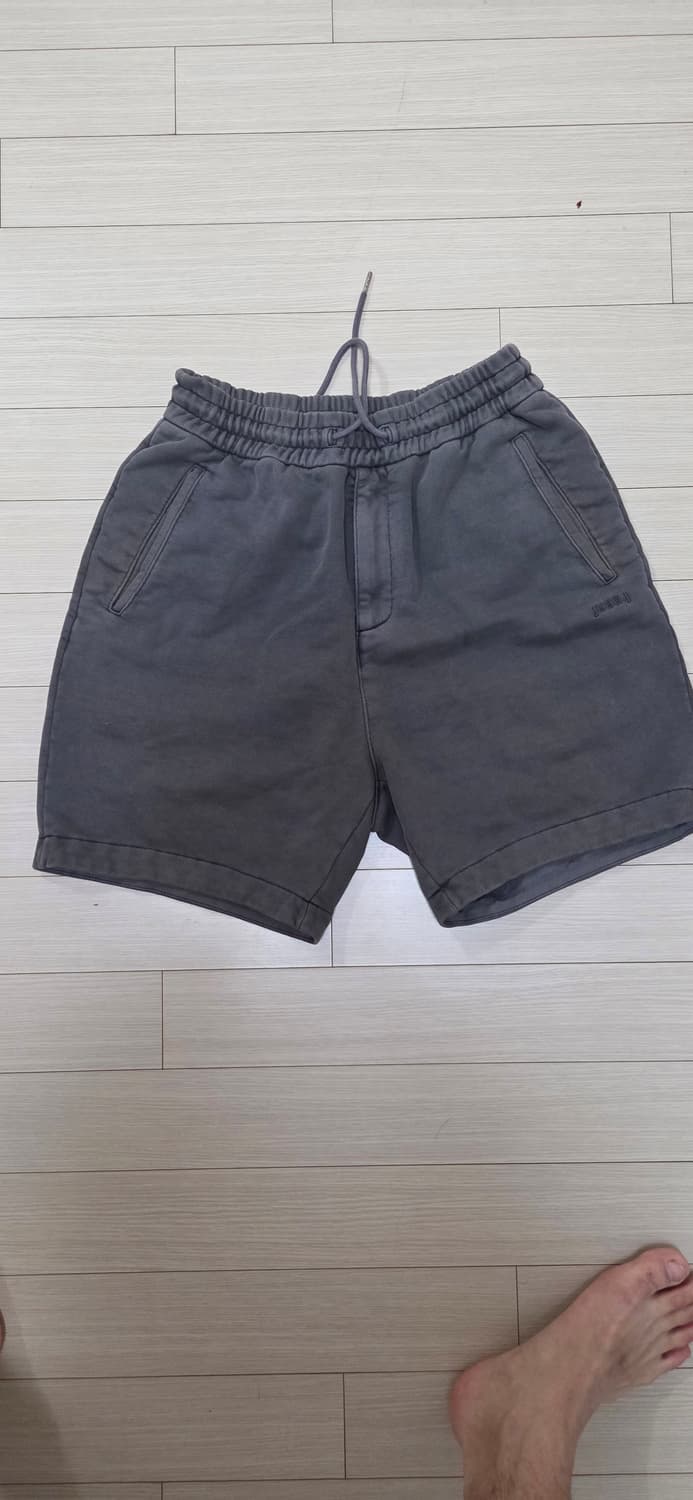 [44] 준지 그레이 가먼트 밴딩 팬츠 반바지 상품이미지1