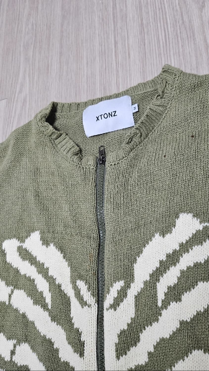 엑스톤즈 스켈레톤 니트집업 m사이즈 상품이미지3