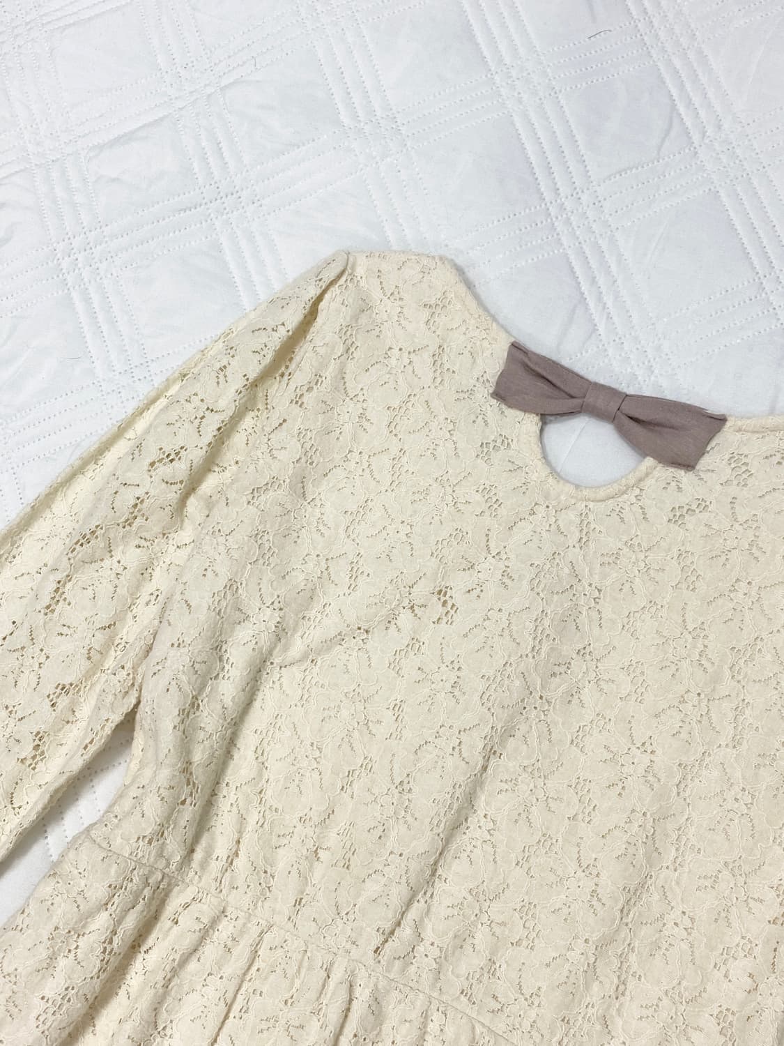 ꒰ঌ 리즈멜로 크로셰 리본 원피스 ໒꒱ 상품이미지4