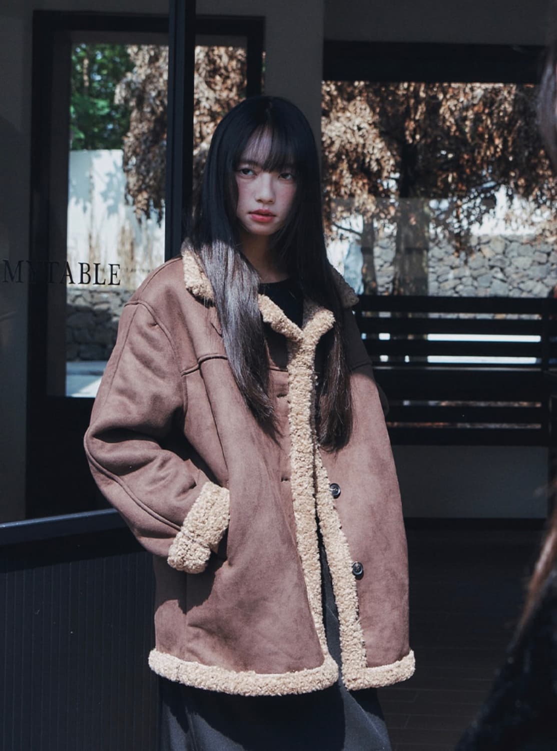 플레이스 스튜디오 브라운 무스탕 (free) 상품이미지1