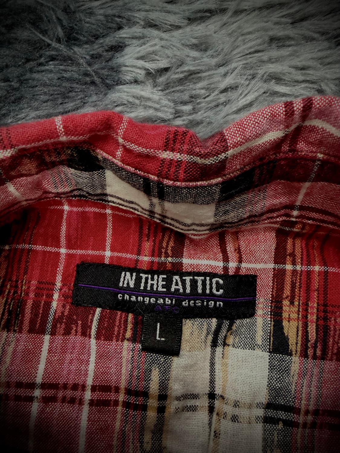 In The Attic 고딕 자수 레드 체크 반팔 셔츠 상품이미지9