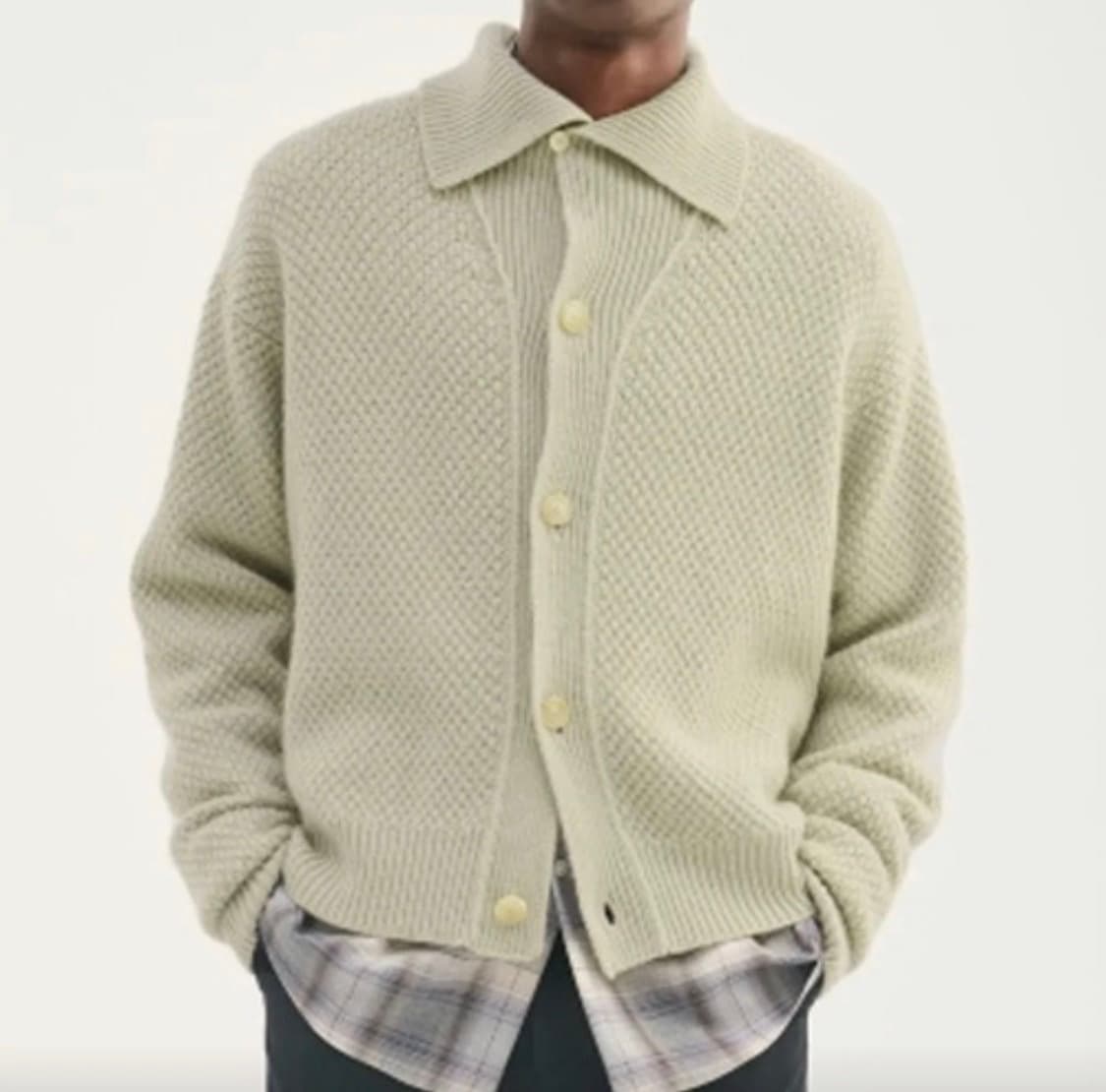 [4] 오라리 베이비 캐시미어 니트 가디건 내추럴 브라운 상품이미지5