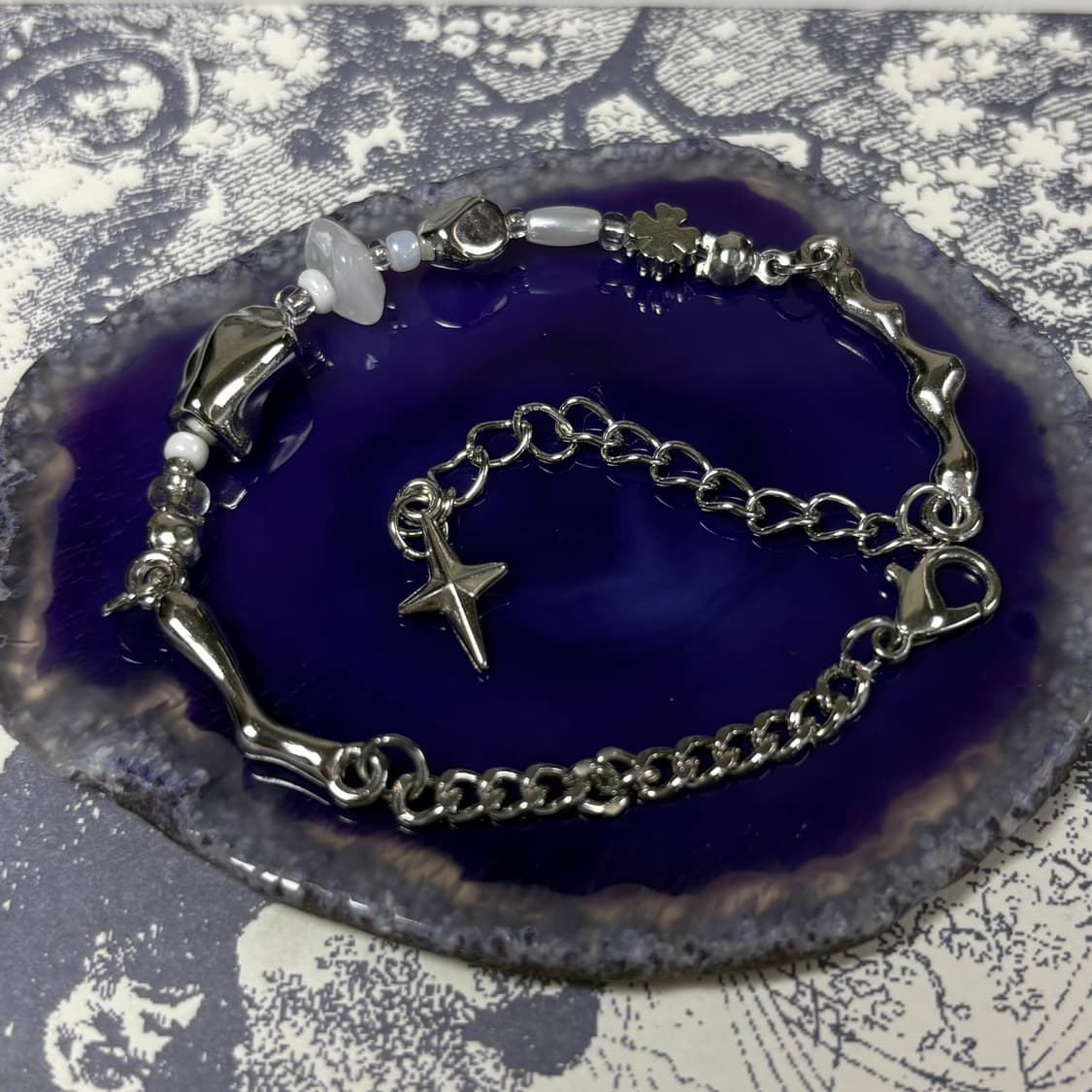 핸드메이드 비즈 팔찌 Silver Stone 027 상품이미지8