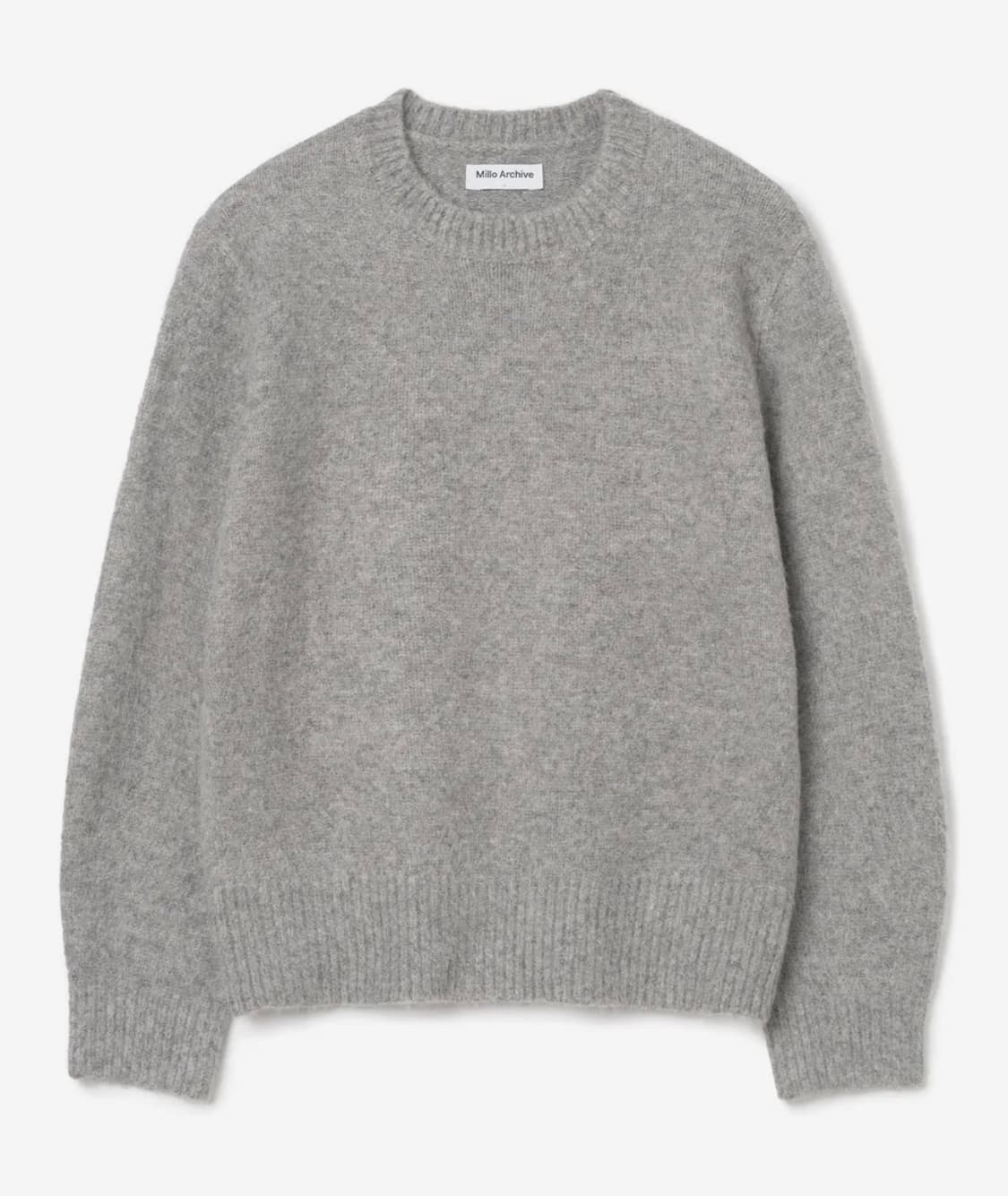 (새상품/L) 밀로아카이브 크롭 실루엣 니트 [멜란지 그레이] 상품이미지1