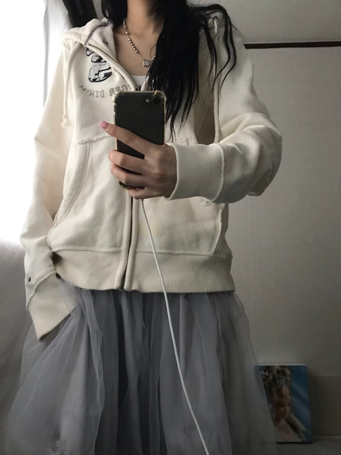 타미힐피거 아이보리 후드집업 상품이미지3