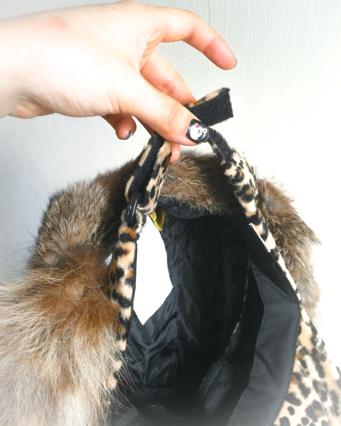 Real fur mixed leopard layered cap 상품이미지9