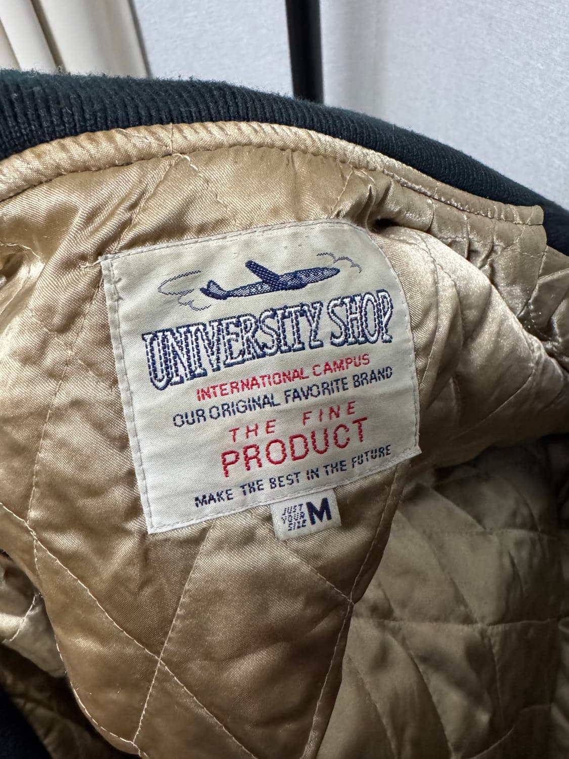 유니버시티 샵 레더 슬리브 빈티지 바시티 자켓 (스타디움 점퍼) 상품이미지3