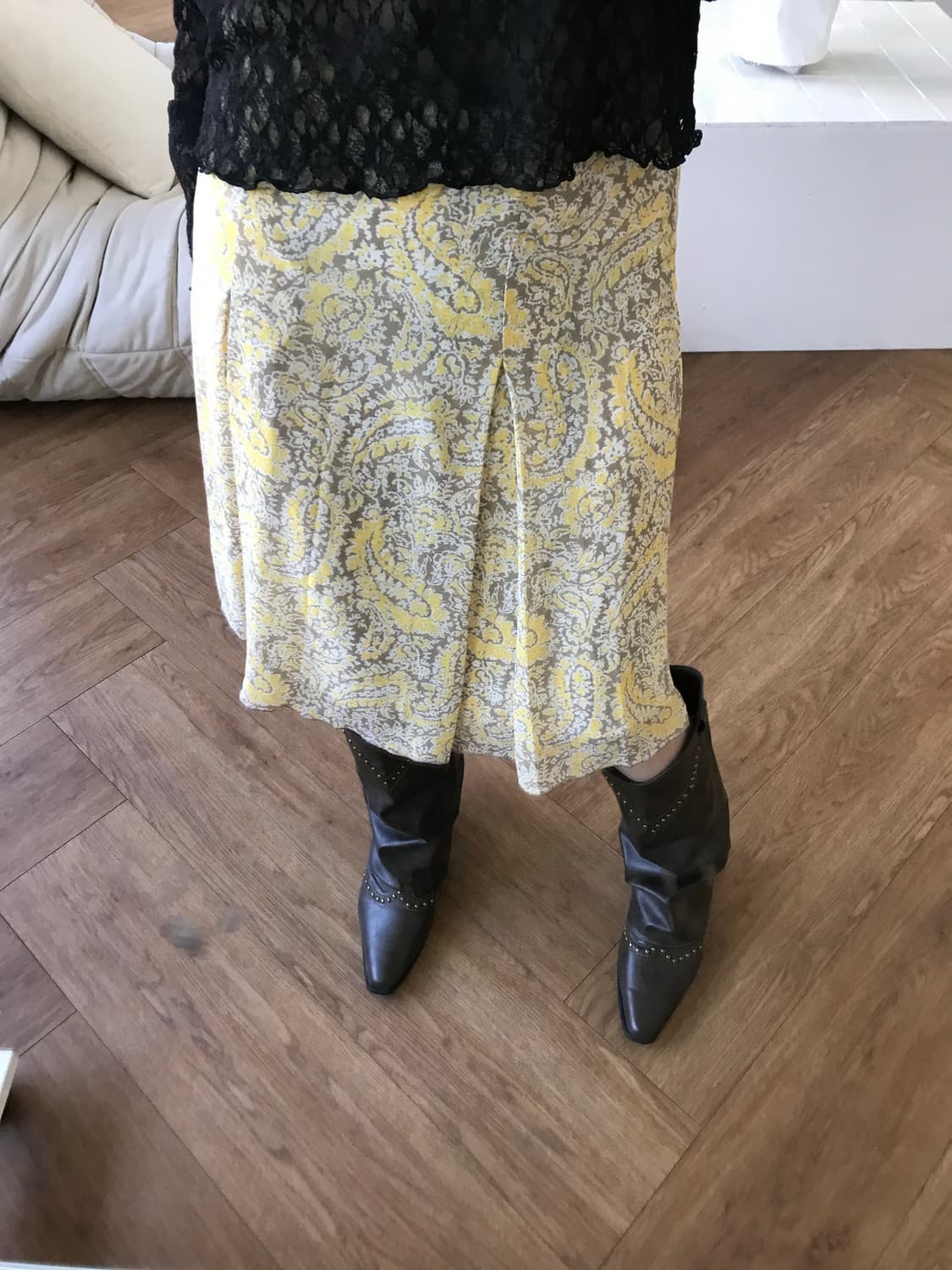 vintage pattern skirt 상품이미지2