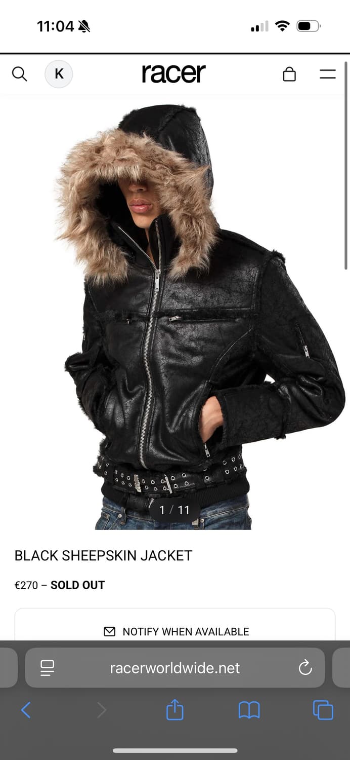 BLACK SHEEPSKIN JACKET 상품이미지1
