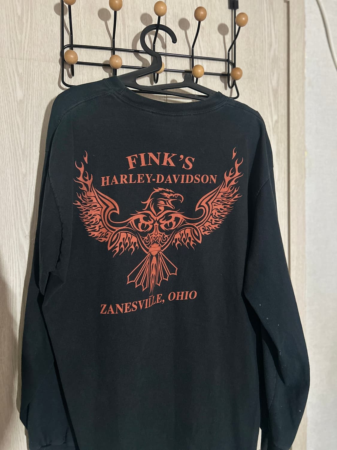 할리데이비슨 빈티지 롱슬리브 플레임 2000년대 초기 생산 상품이미지2