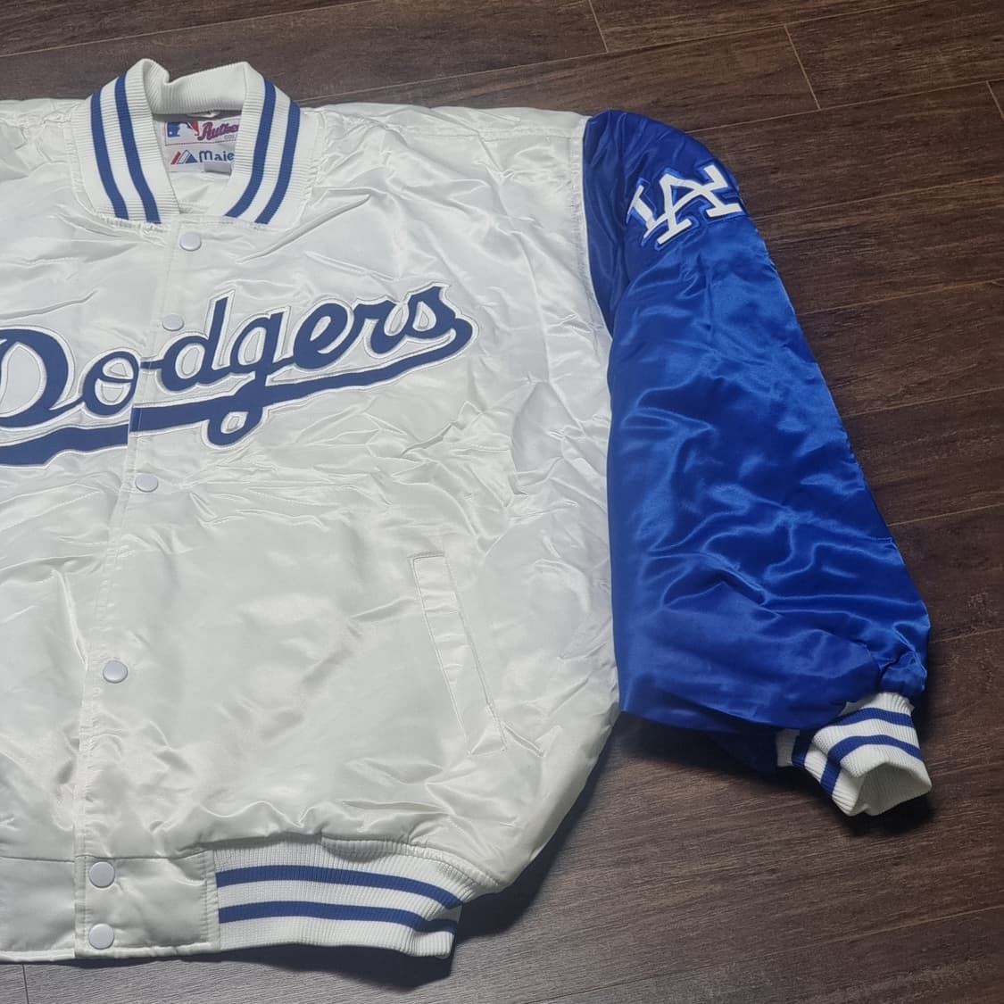 [L] MLB 올드스쿨 LA 다저스 마제스틱 정품 바시티 자켓 점퍼 상품이미지3