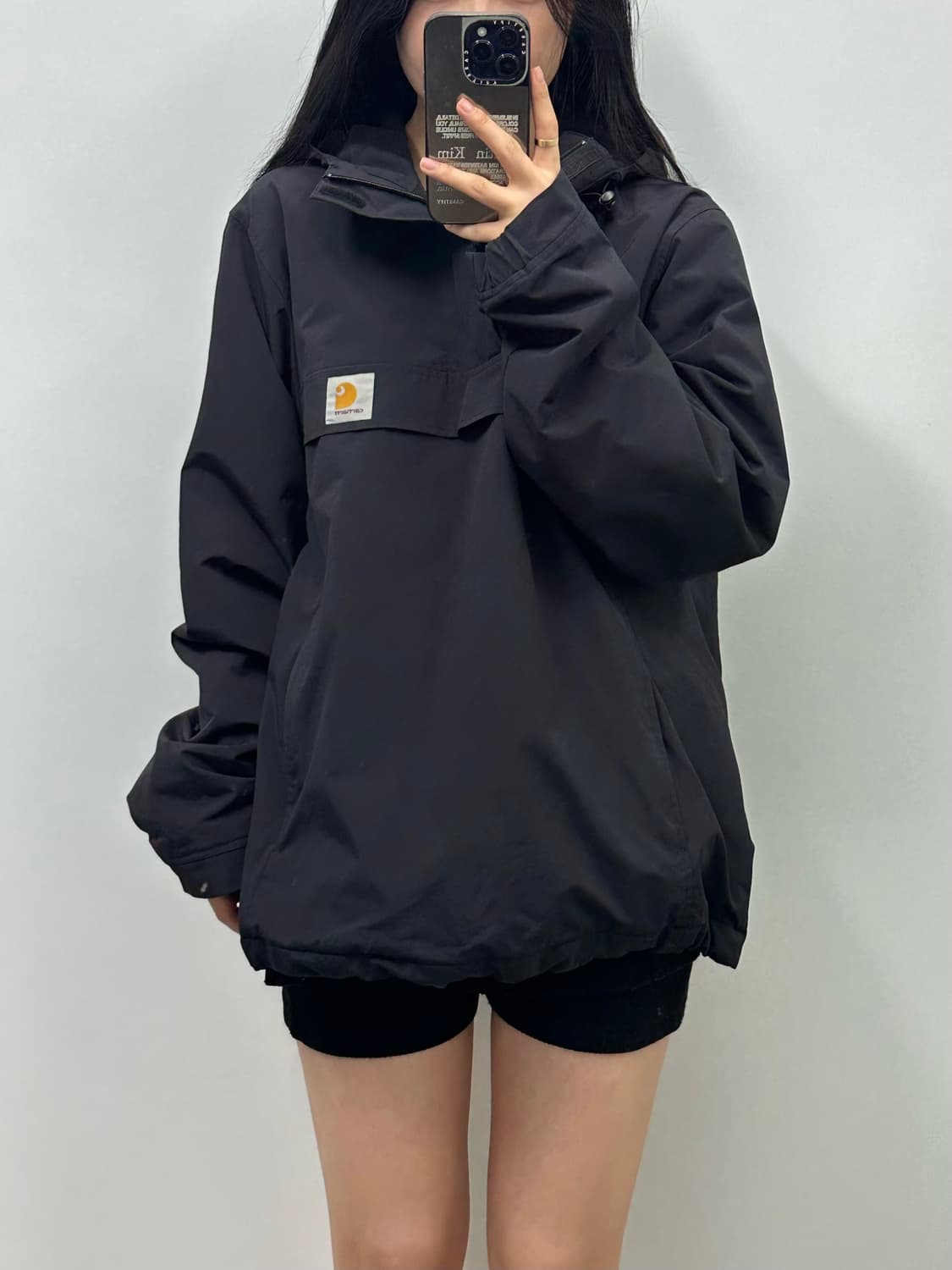 칼하트 님부스 블랙 풀오버 아노락 상품이미지1