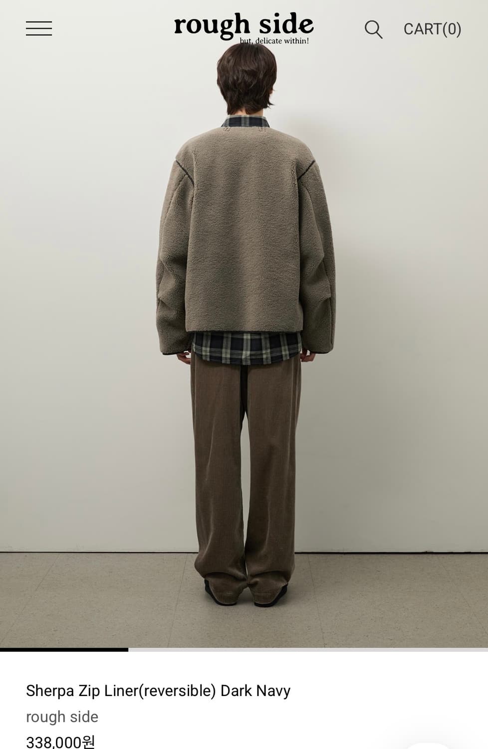 러프사이드 25fw 리버시블 라이너 자켓 상품이미지4