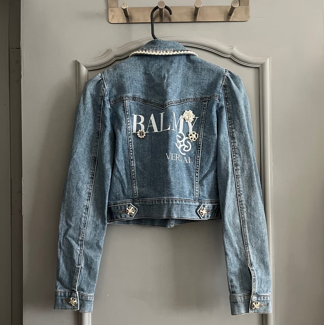 에고이스트 어깨 셔링 데님 자켓 55사이즈 상품이미지2