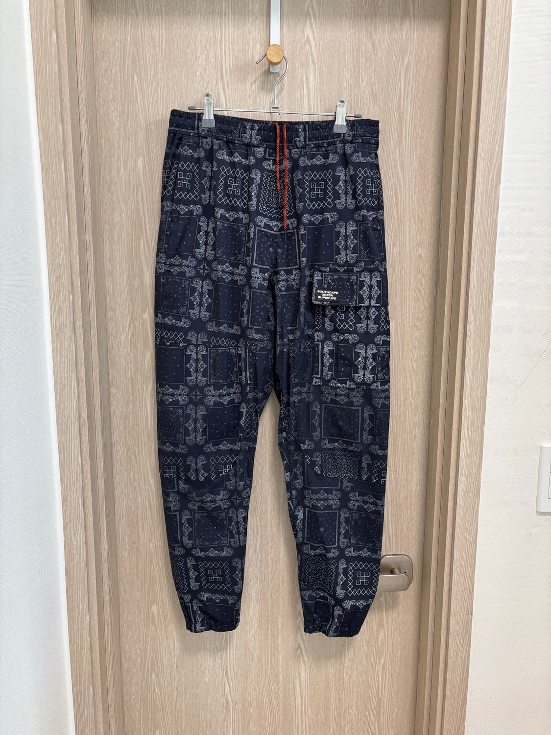 사우스케이프 여성 골프 프린트 밴딩조거팬츠S(67)/네이비 상품이미지1