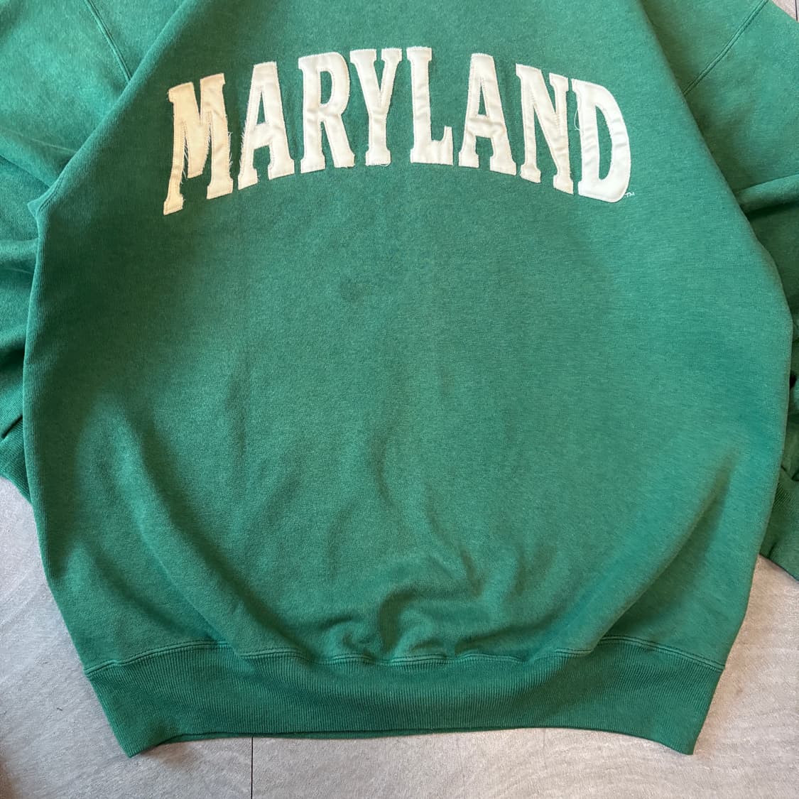 90s 90년대 생산 챔피온 그린 스웻 셔츠 상품이미지4