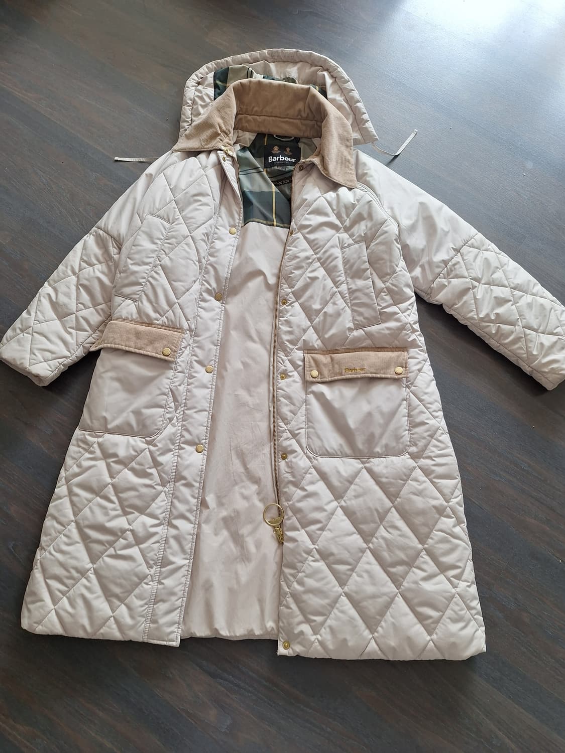 바버 퀼팅 롱자켓 코트 상품이미지1