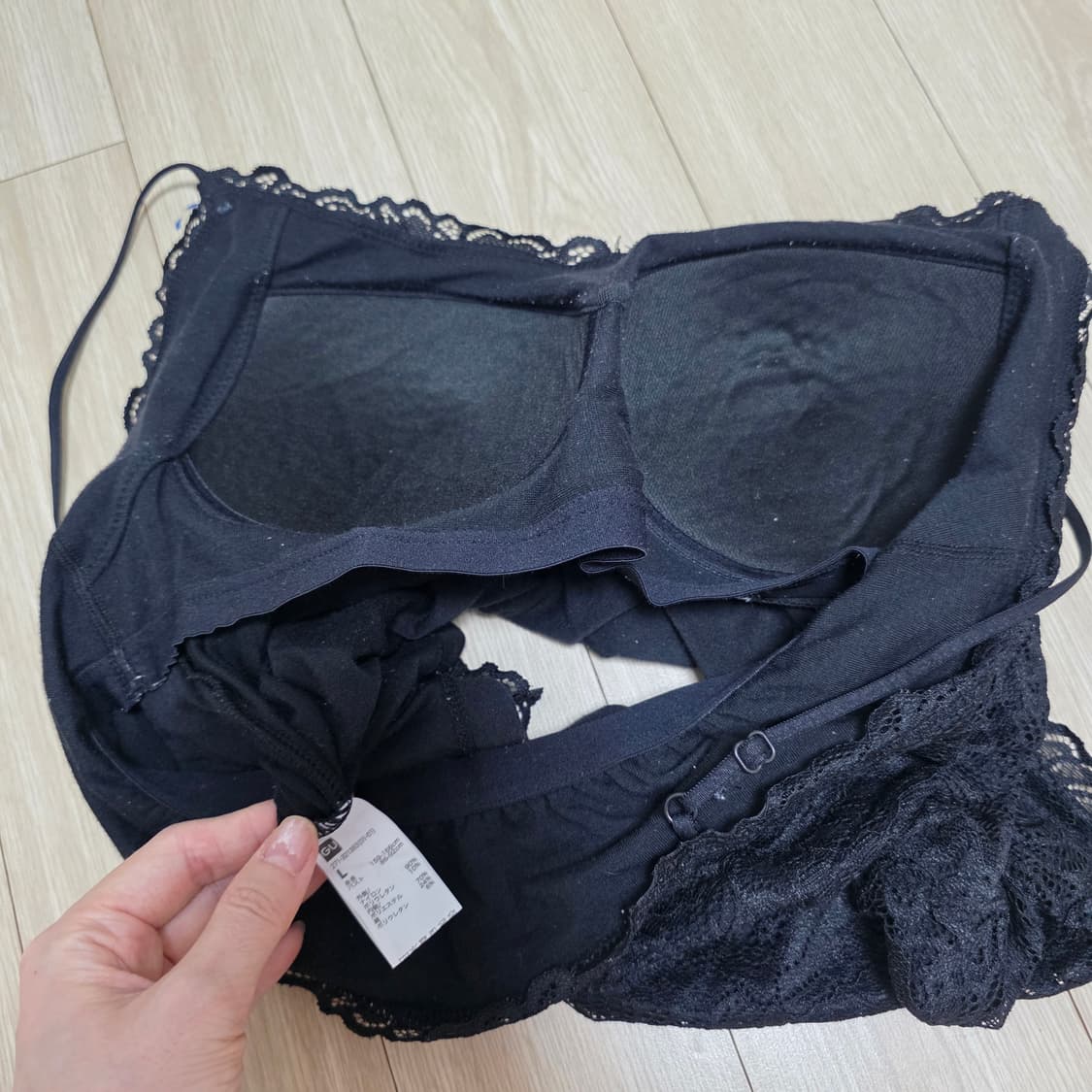 GU 일본빈티지)블랙 레이스 오네갸루st y2k 보헤미안내장캡 슬리브리스 상품이미지4