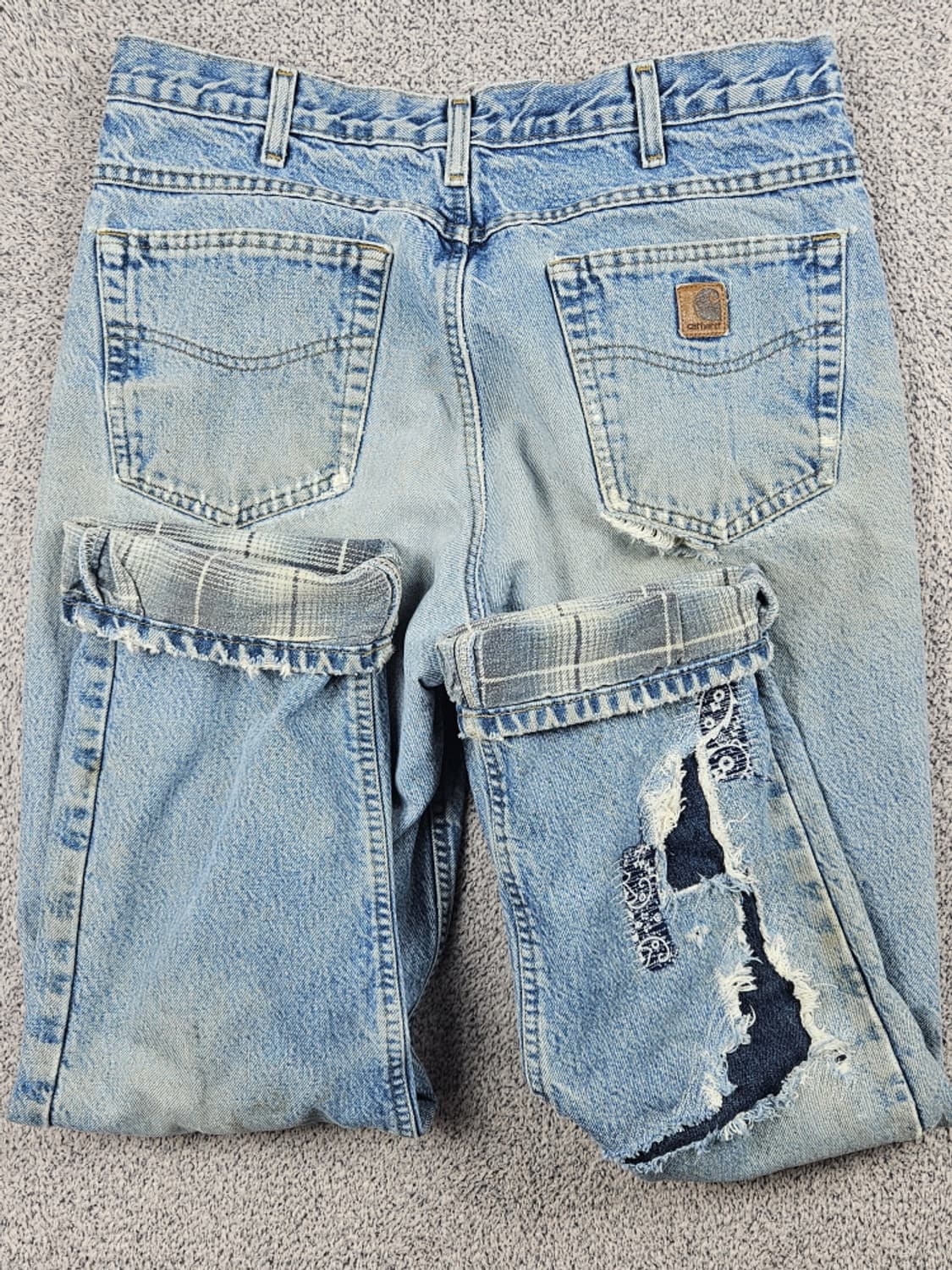 칼하트 헤비 플란넬 리페어 데님 워크 팬츠 ( 34X32 )/ 10121 상품이미지10