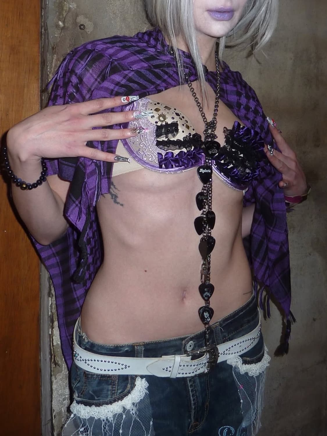 Purple lace bra 상품이미지1