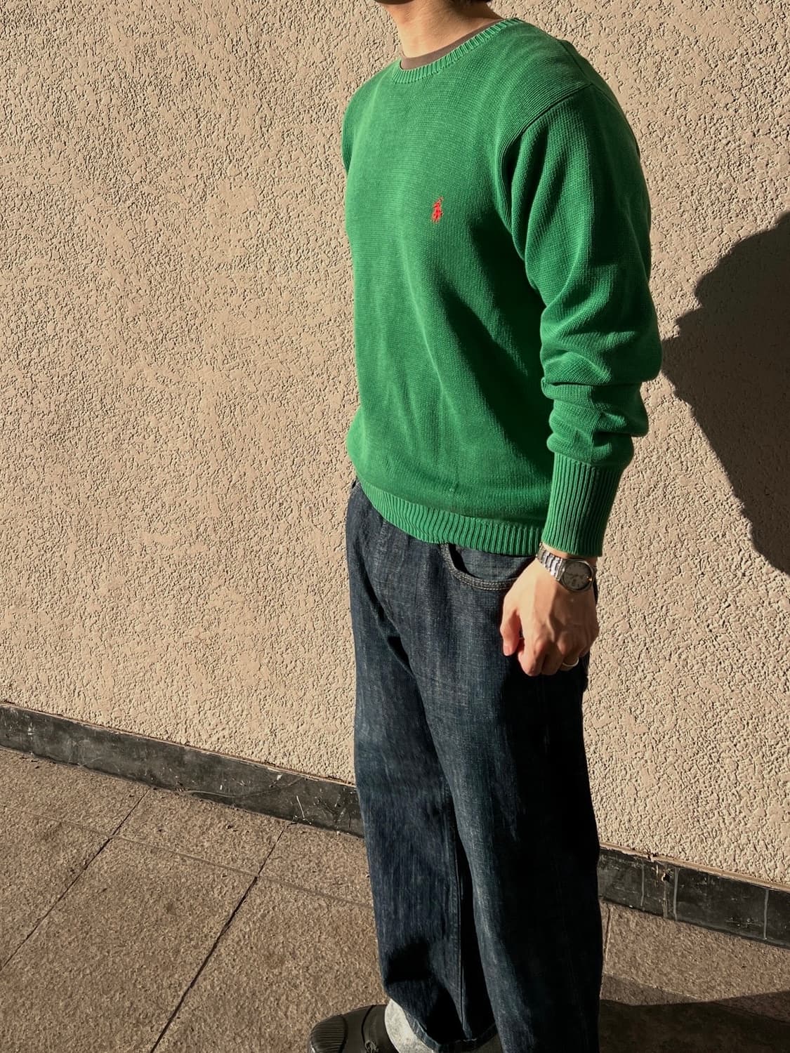 90s Polo RL 폴로 랄프로렌 크루넥 니트 (green) 상품이미지2