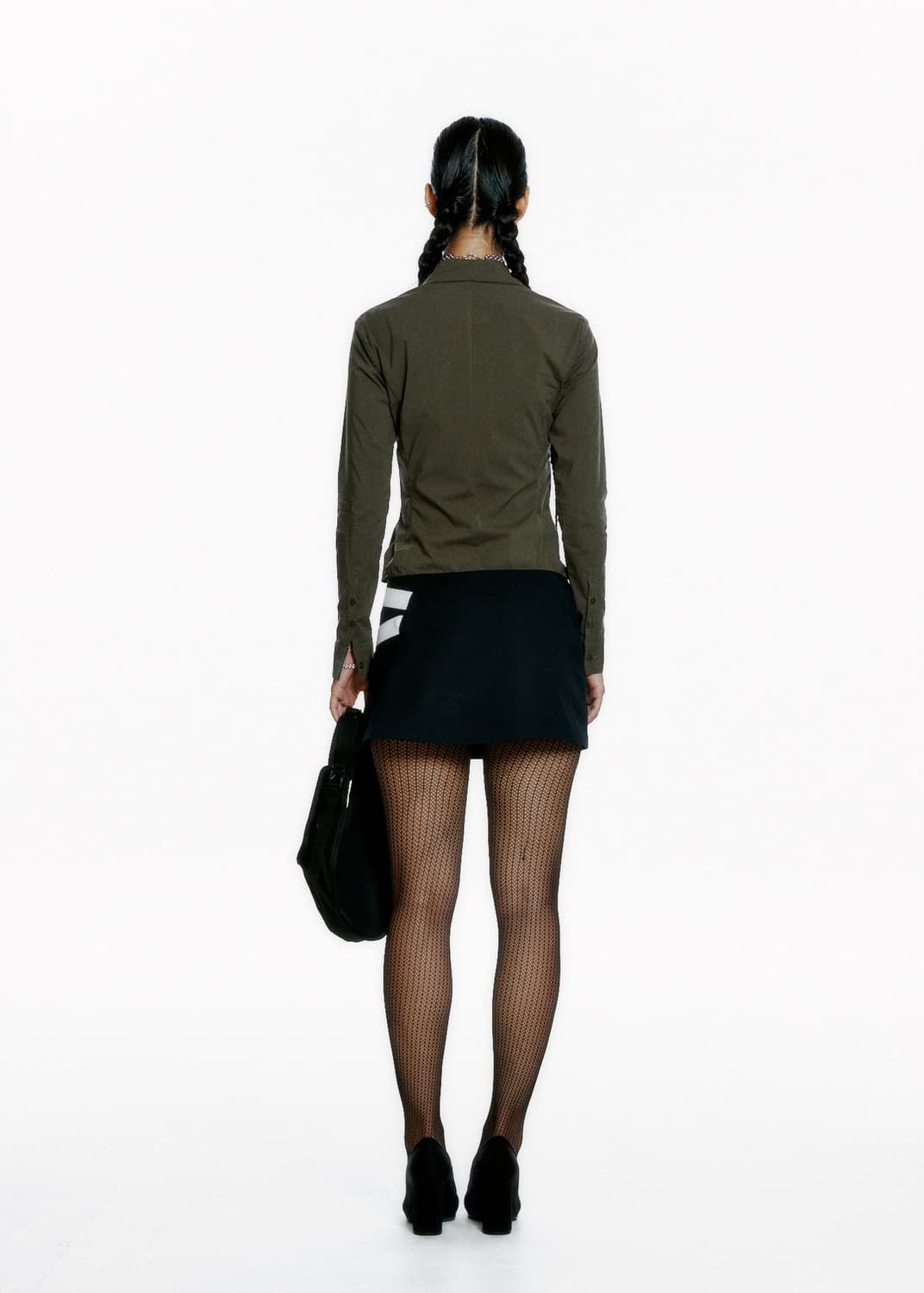 Hyein seo 혜인서 슬림셔츠 카키 1사이즈 새상품 상품이미지3