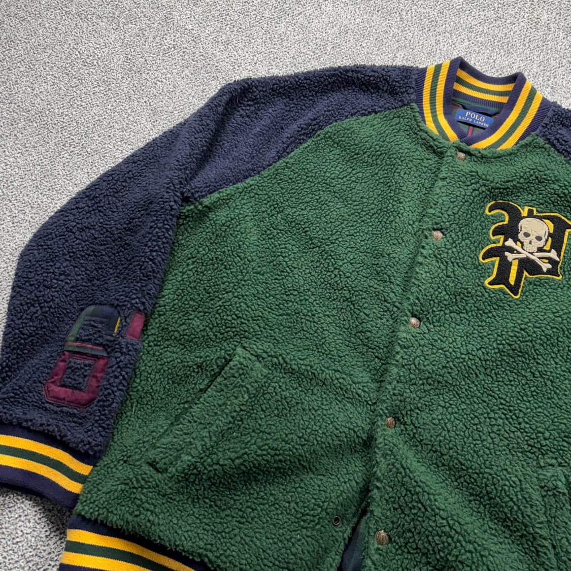 폴로 랄프로렌 스컬 빅로고 배색 플리스 자켓 상품이미지2