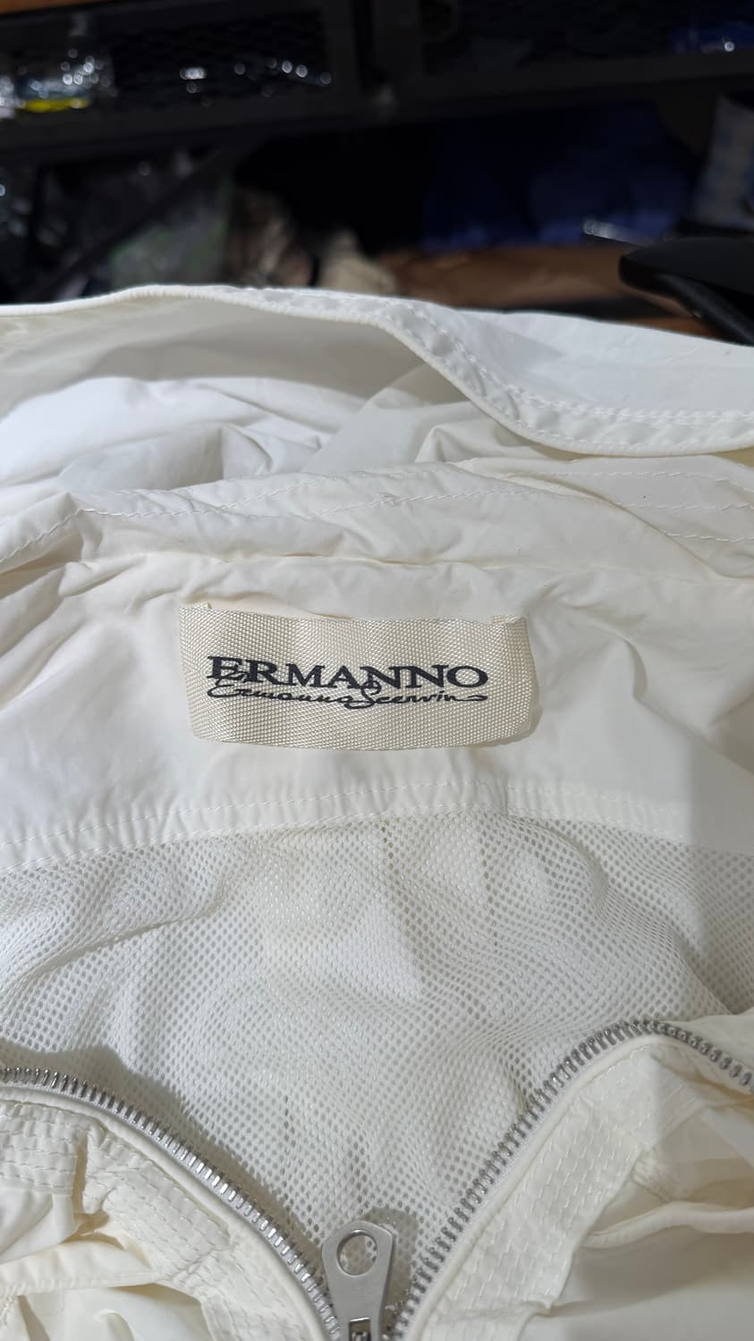 설비노 화이트 나일론 게더링 슬리브 후디 자켓 상품이미지8