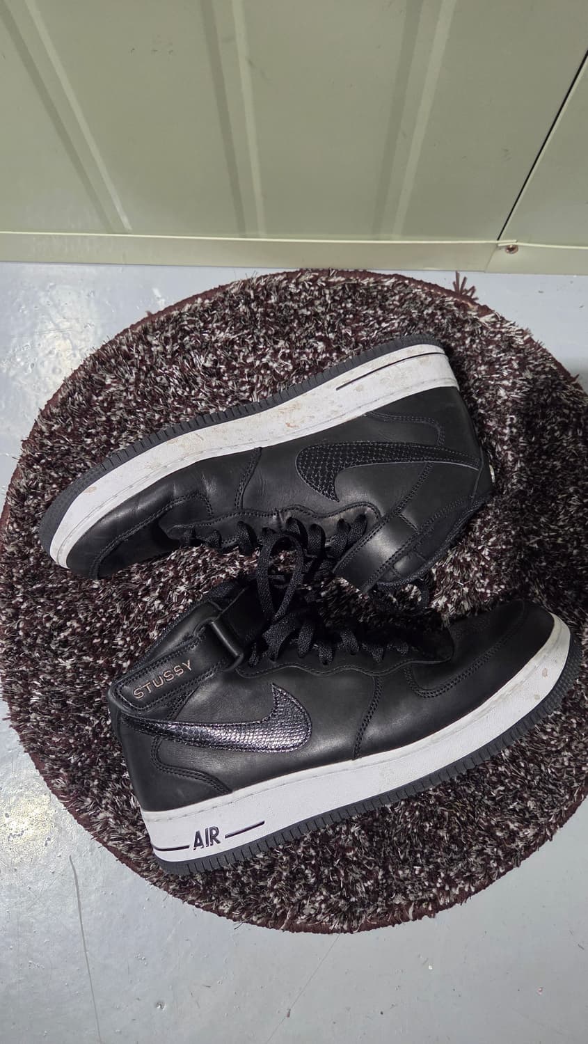 스투시 나이키 에어포스1 미드 블랙 상품이미지3