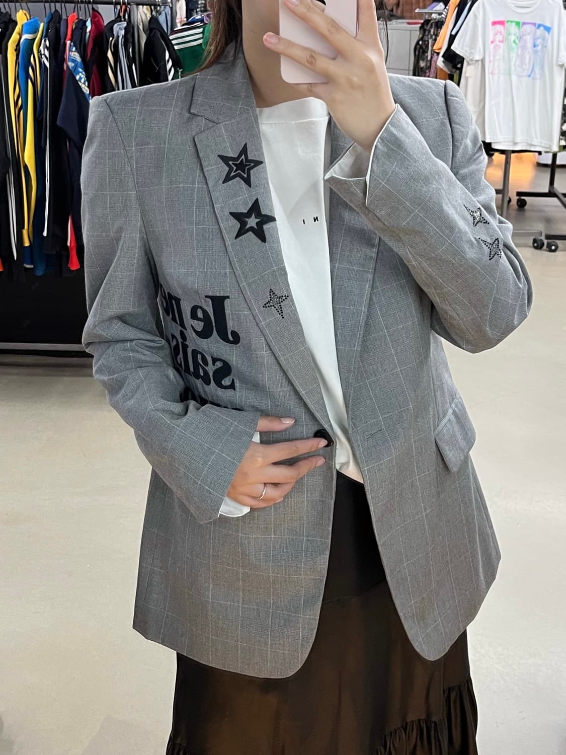 쟈딕앤볼테르 블레이저 마르니 반팔 마르니 레더 롱스커트 코디세트 상품이미지2