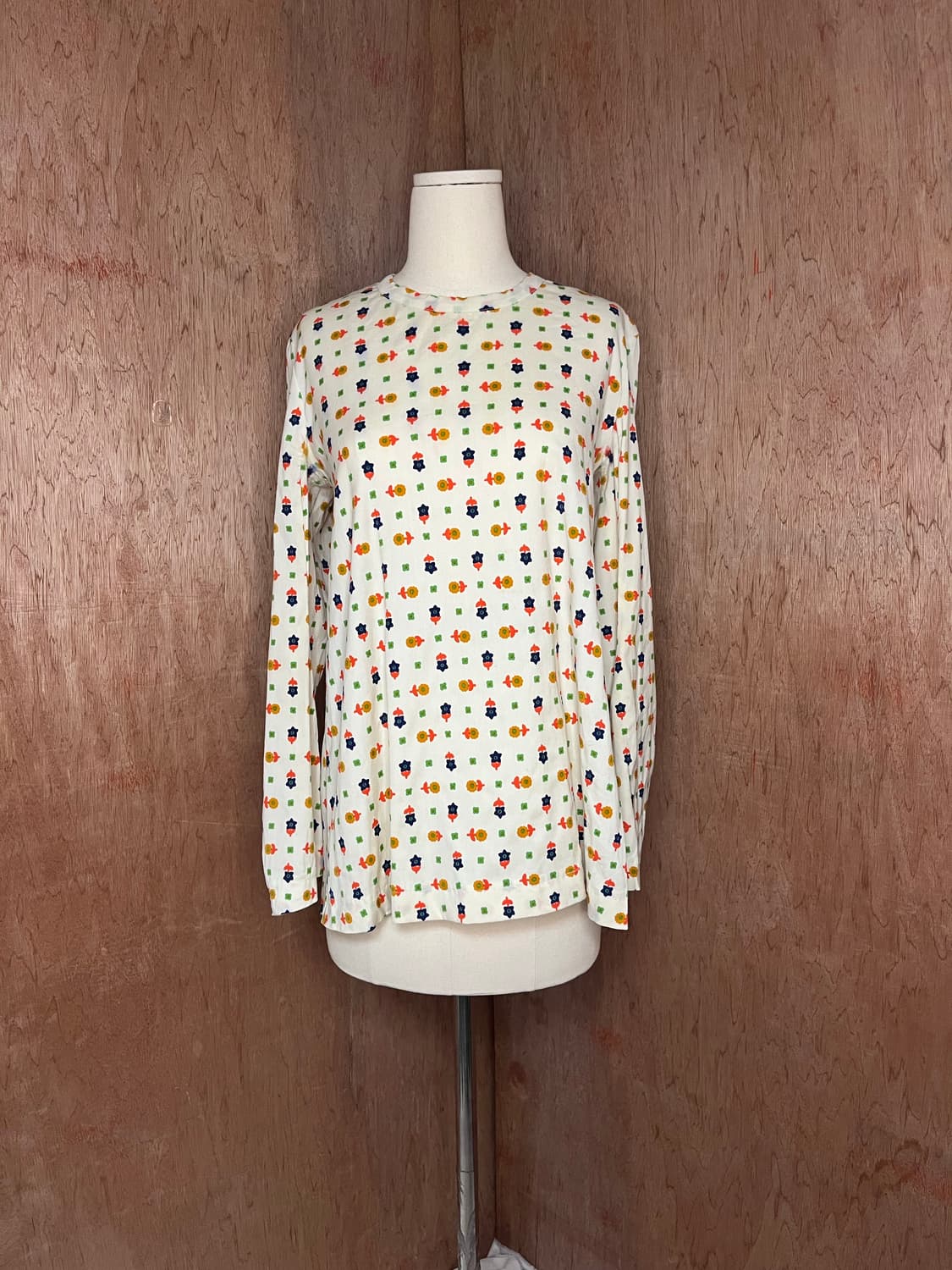 꼼데가르송 트리콧 플로럴 트위스트 백 탑 상품이미지1