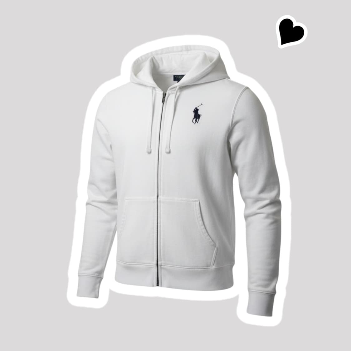 신형 폴로 랄프로렌 화이트 빅폴로니 후드집업 상품이미지1