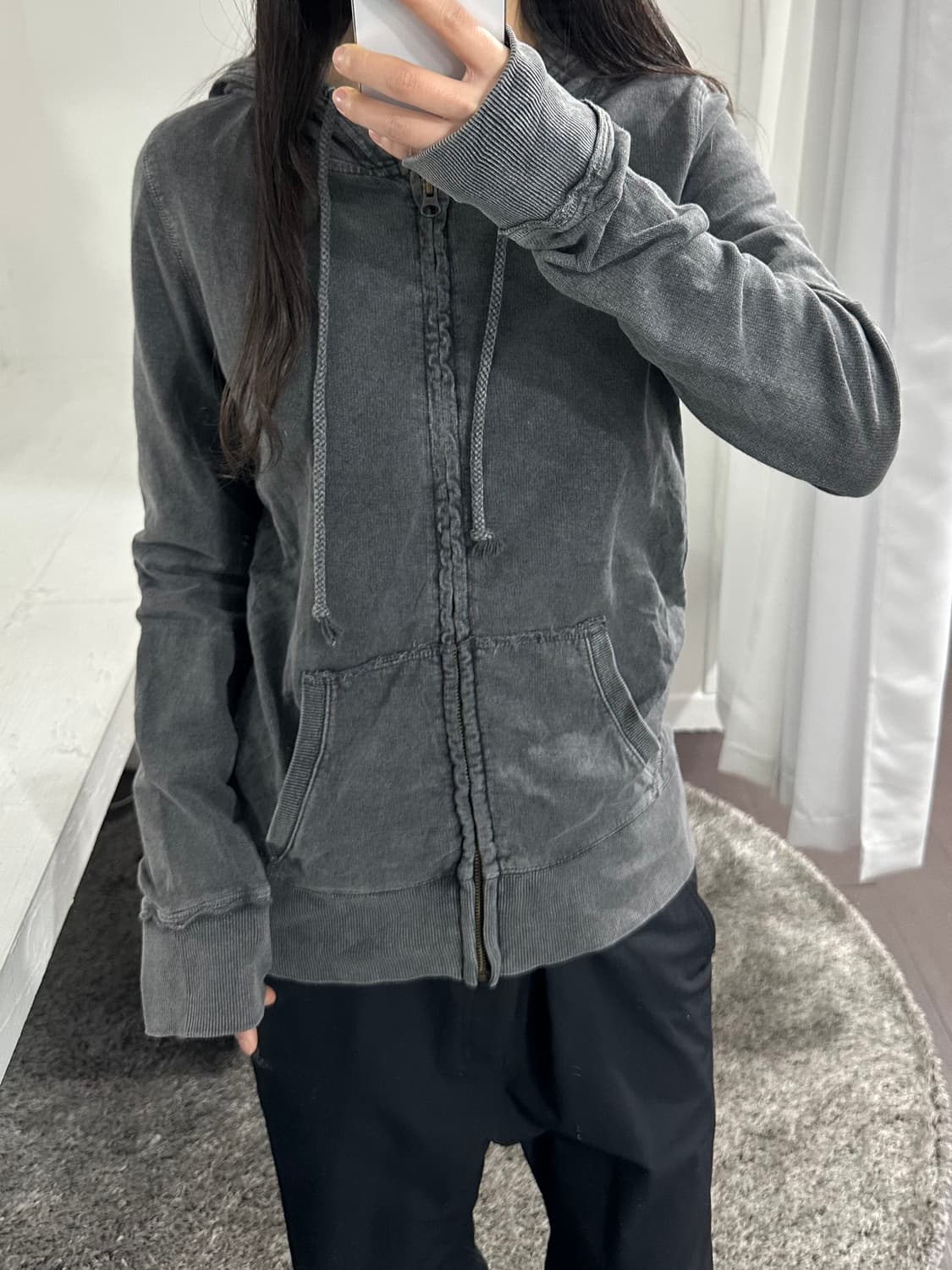 gray hood zipup 상품이미지2