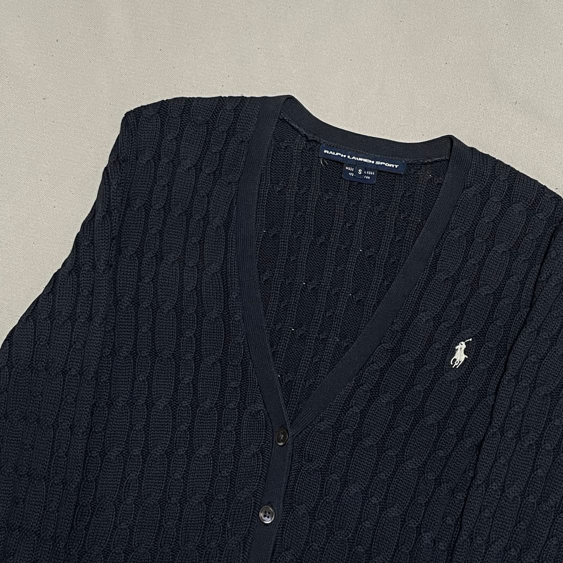 S 폴로랄프로렌 스포츠 여성용 케이블 니트 가디건 상품이미지1