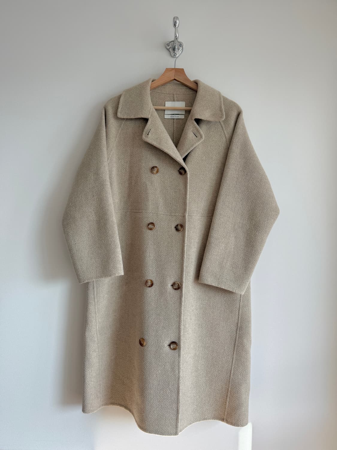 Pre owned 핸드메이드 울 더블 코트 상품이미지2