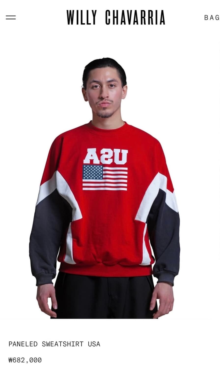 윌리차바리아 usa 스웻셔츠 상품이미지1