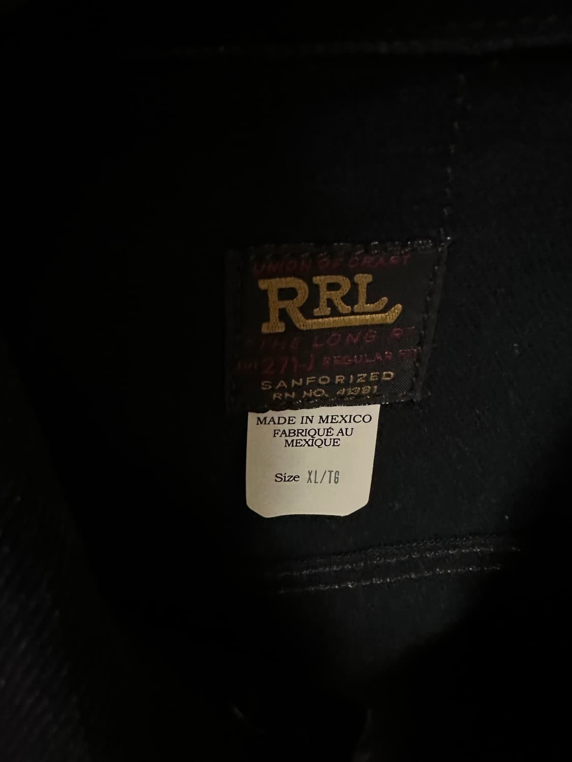 RRL lot271 흑청 XL 상품이미지2