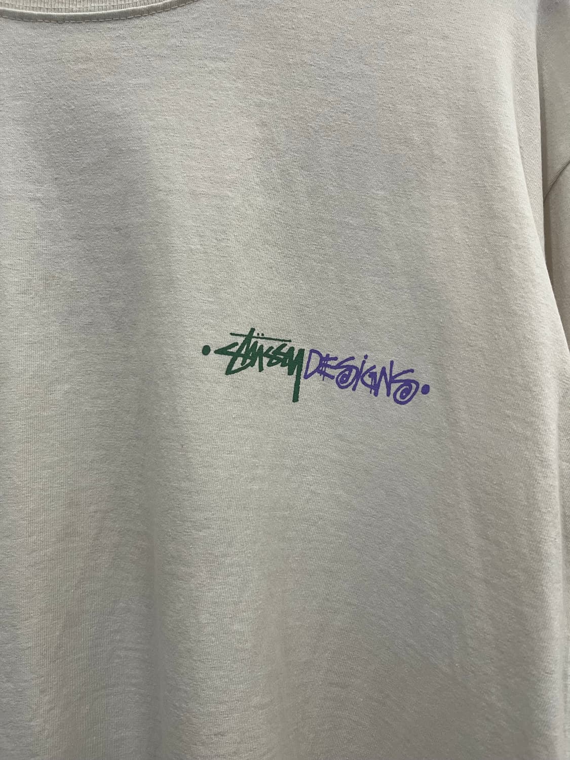 스투시 포지티브 바이브레이션 피그먼트 다이드 롱슬리브 티셔츠 화이트 #c 상품이미지4