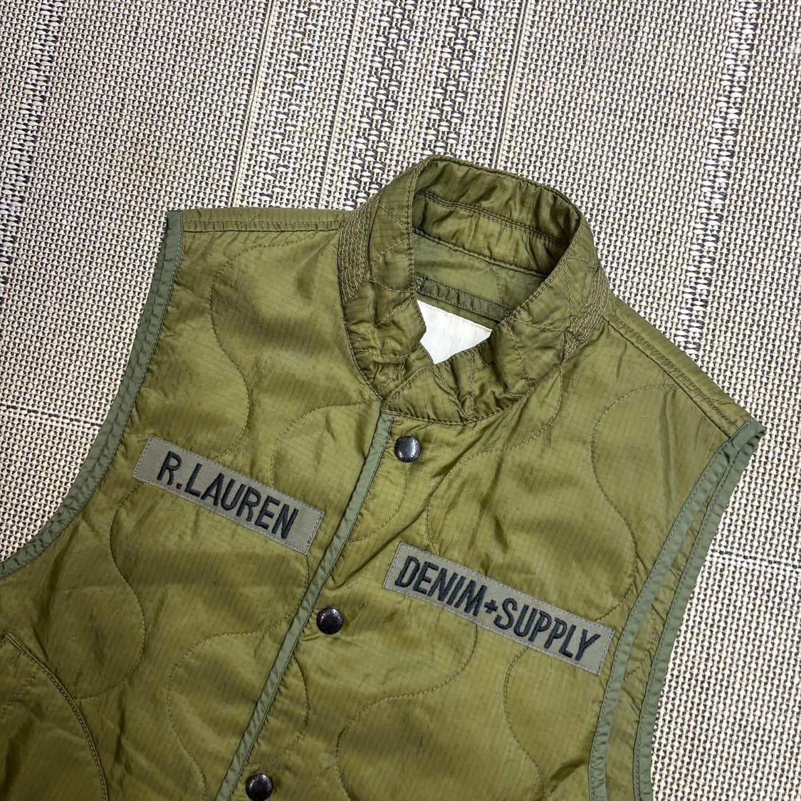 데님 앤 서플라이 랄프 로렌 성조기 & 인디안 퀼팅 밀리터리 베스트 상품이미지4