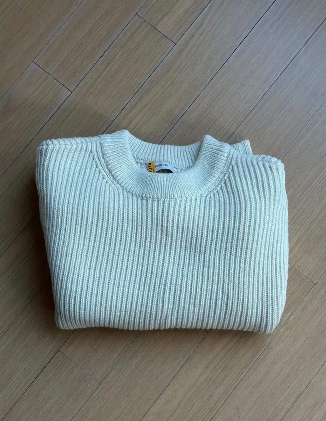 아모멘토amomento 하프넥니트 에크루 상품이미지8