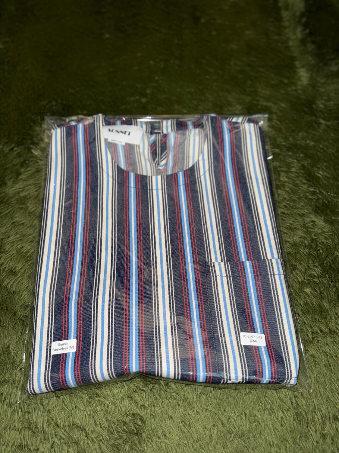 [M] SUNNEI 써네이 스트라이프 슬리브리스 Made In Italy 상품이미지10