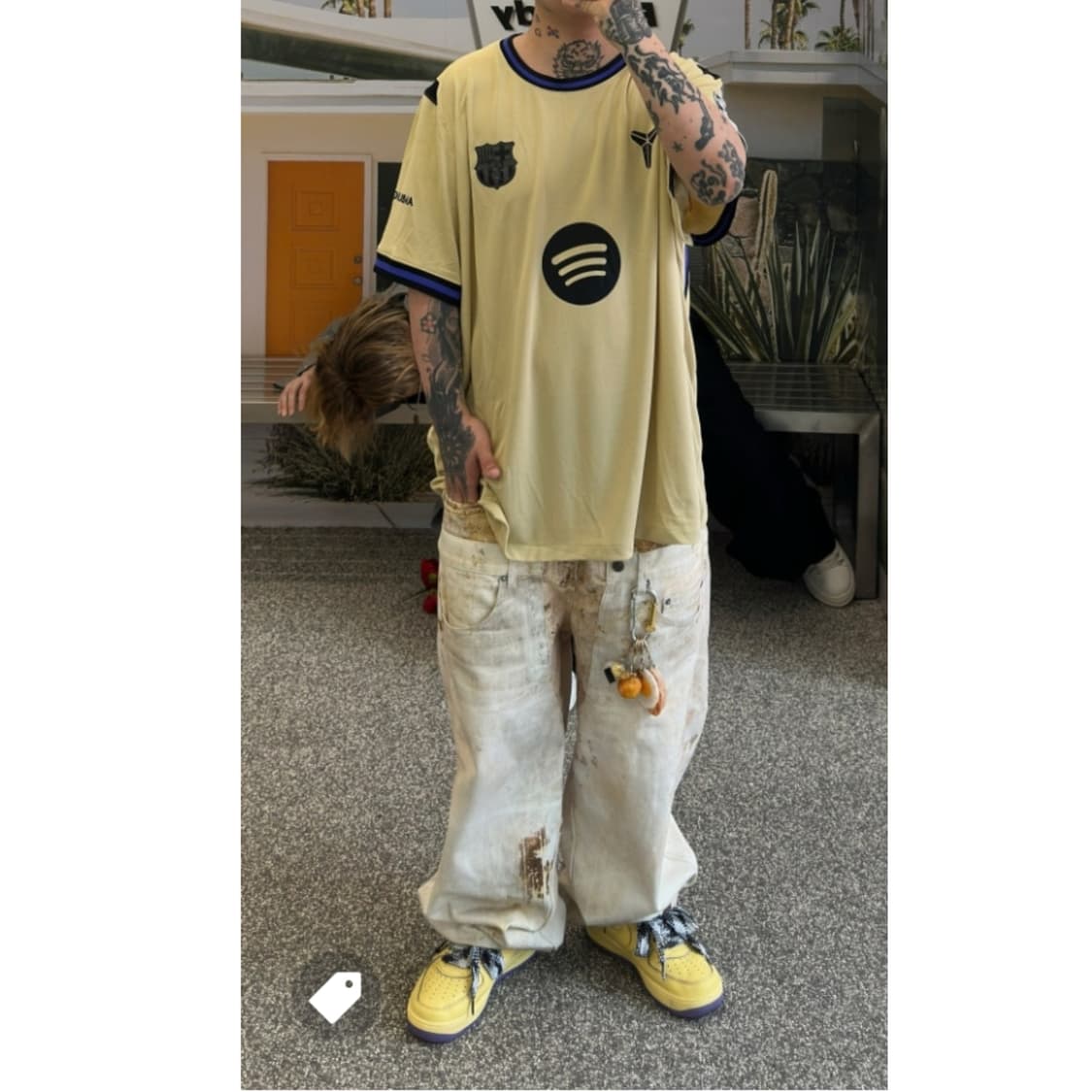 자라x앤더슨벨 자더슨 더블웨이스트밴드 빈티지 프린트 진  6085/488 상품이미지4