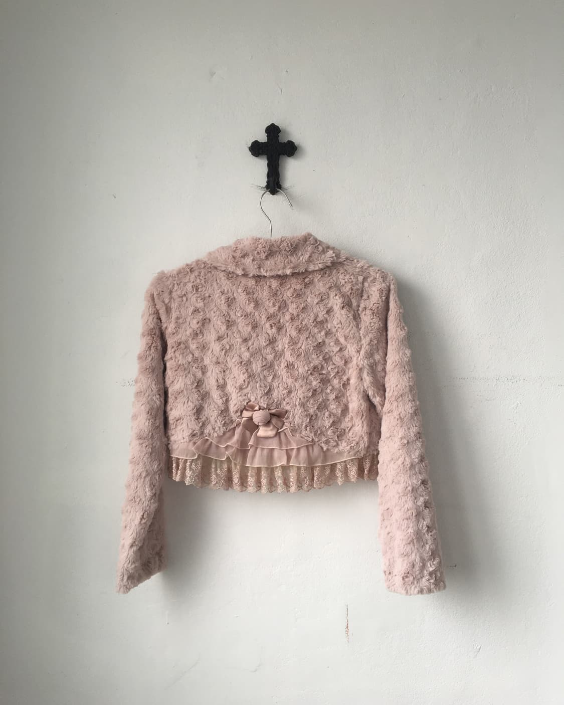 Axes femme lace trimming fake fur jacket 상품이미지3