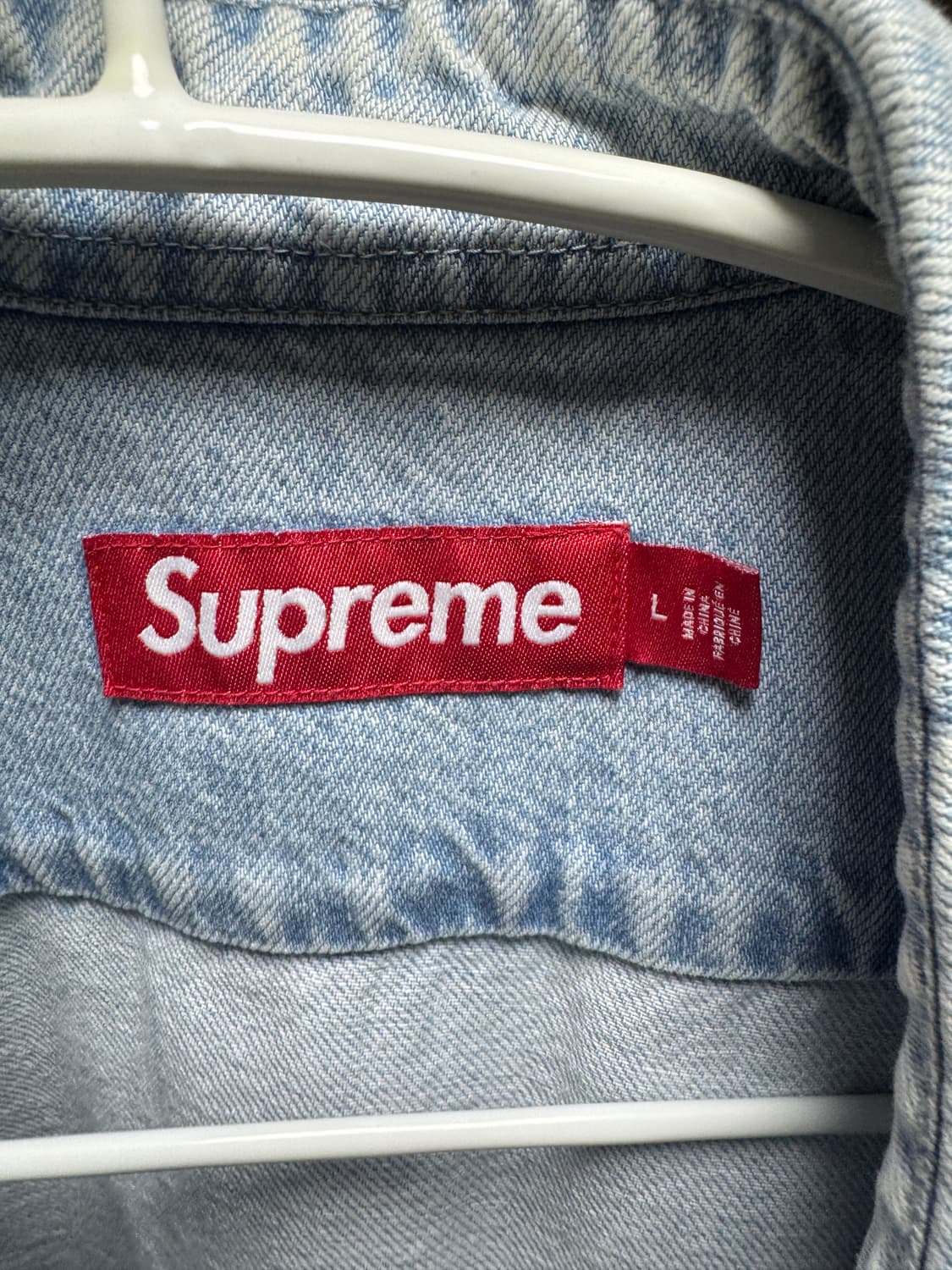 슈프림 데님셔츠 L 연청 상품이미지3