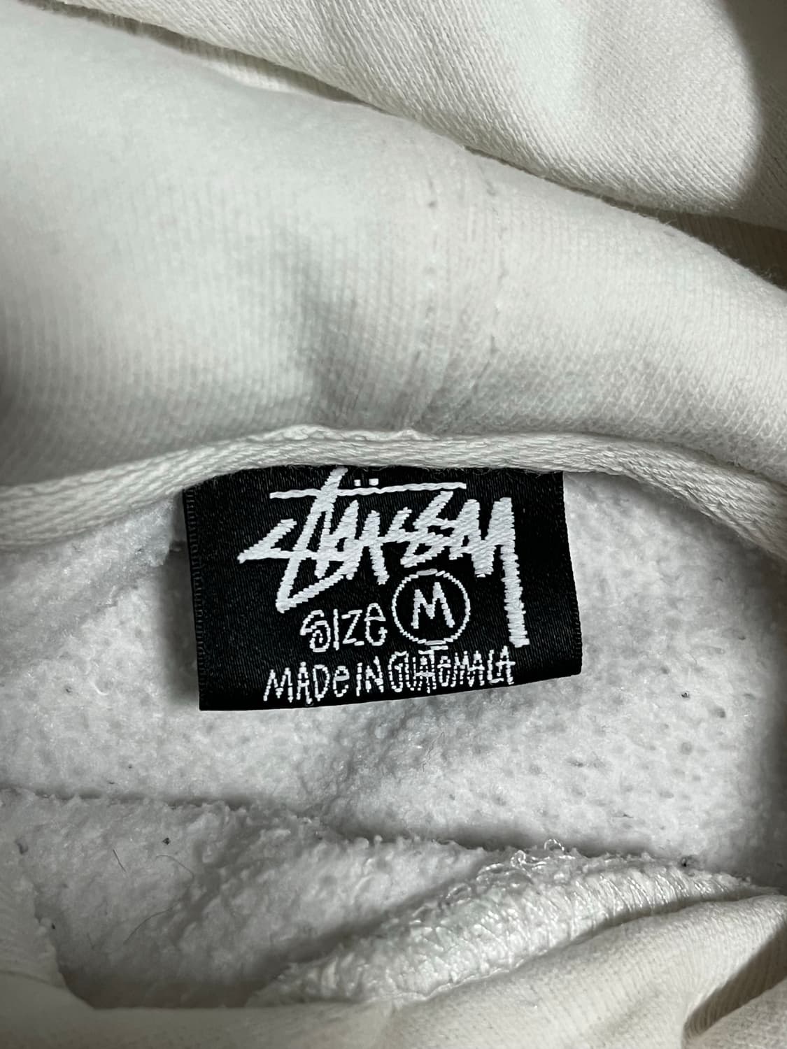 스투시 베이직 후드티 화이트 M 상품이미지3