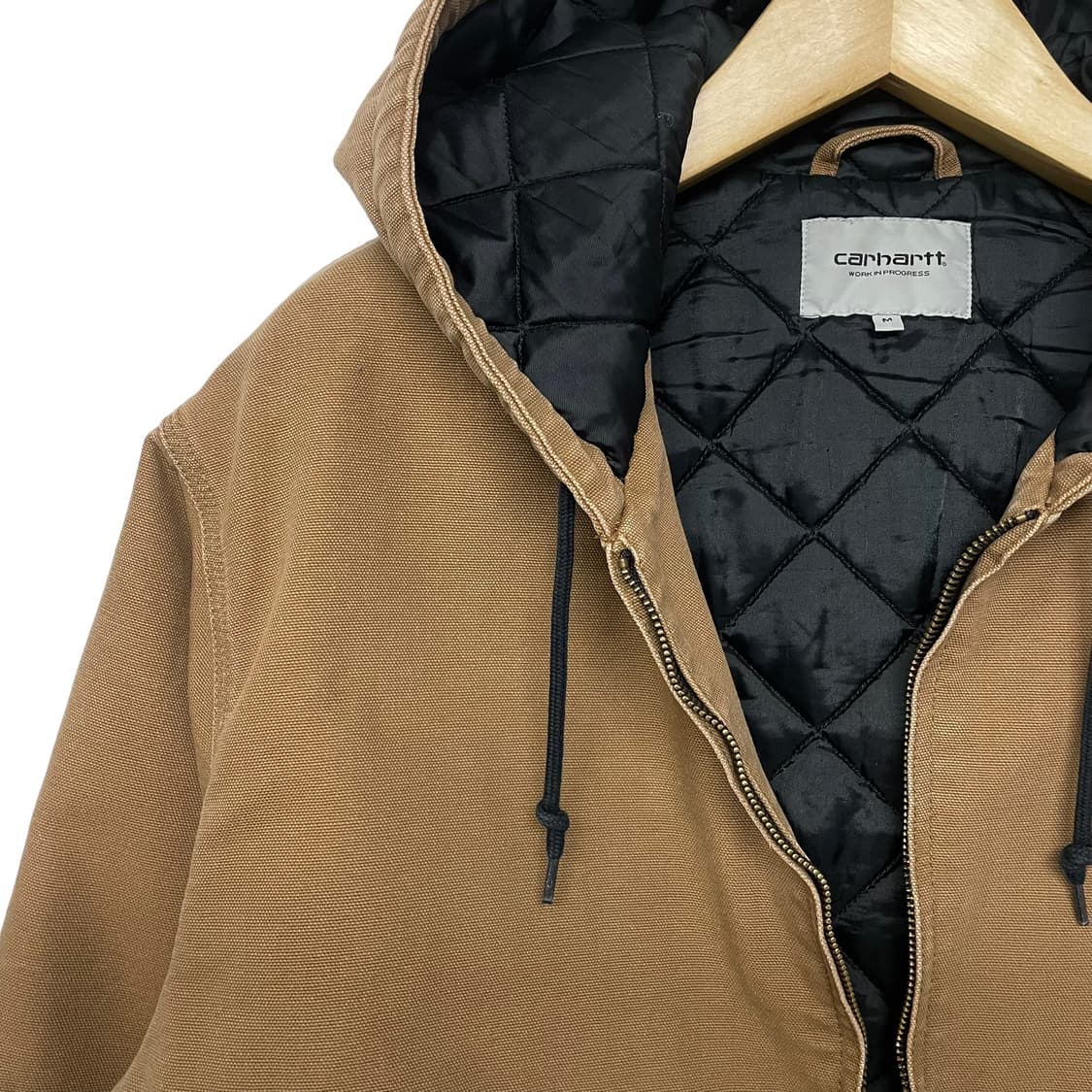칼하트 WIP 덕 액티브 캔버스 후드 점퍼 자켓 브라운 상품이미지6