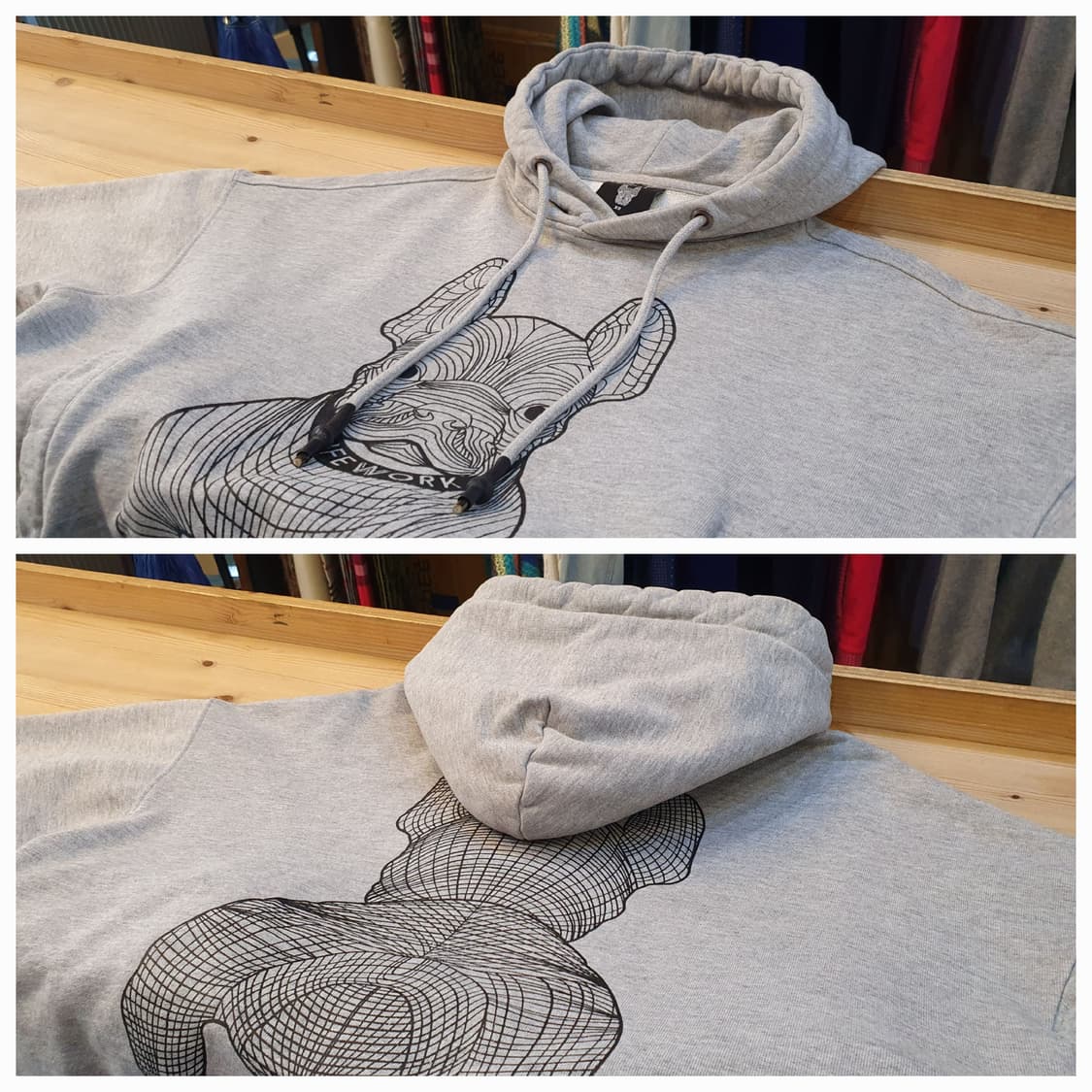 55/66.라이프워크 빅로고 후드티 상품이미지3